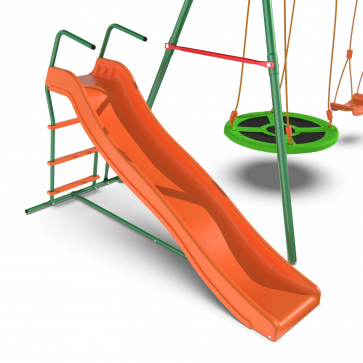 Детский комплекс DFC MULTIPLAY качели: верёвочные, для малышей, гнездо; горка - 7